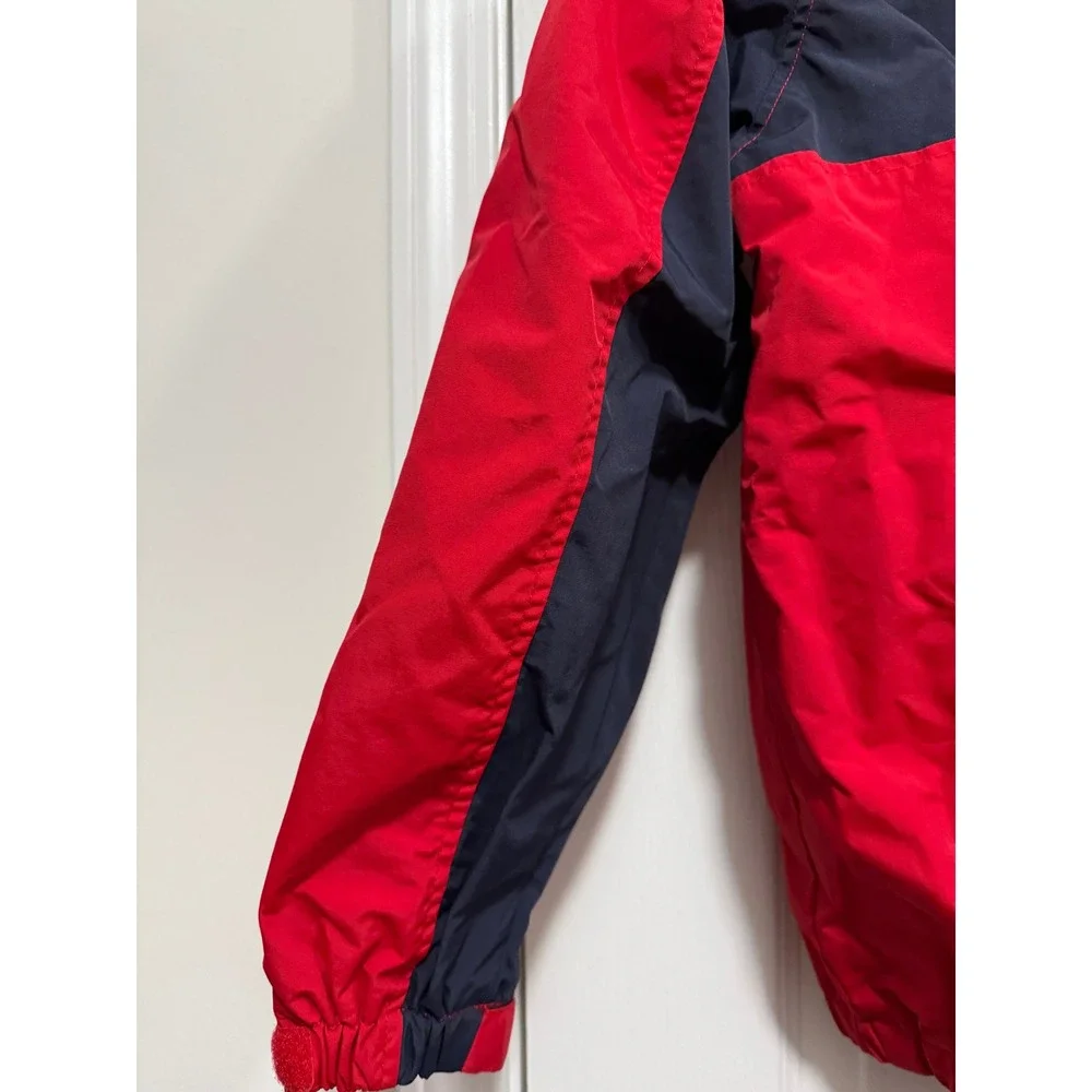Kids Nautica Red‎ Navy Blue Windbreaker Jacket Size M 10 12 Zip Up Logo